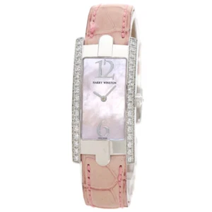 HARRY WINSTON Avenue C Watches 330LQW K18 White Gold/Leather Ladies - Picture 1 of 23