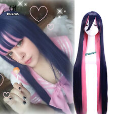 Panty & Stocking with Garterbelt Anarchy Stocking Long Straight Blue Cosplay Wig