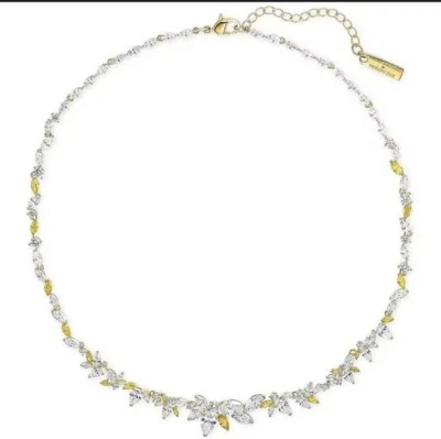 Collar botánico Swarovski Atelier enchapado en tono oro blanco Foto 1 de 4