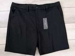 Neu mit Etikett Shaquille O'Neal XLG Herren schwarz Komfort Stretch vorne flach Strickshorts 42 - Bild 1 von 5