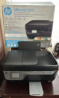 HP OfficeJet 3830 All in One Wireless Printer Copier Scanner Fax Slightly Used - Image 1 of 4
