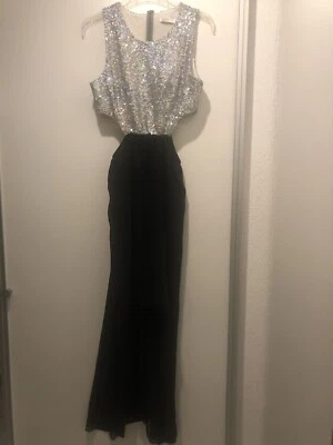 Cut Out Kleid mit Pailetten, Abendkleid Cocktailkleid, Partykleid, Ballkleid, - Bild 1 von 4