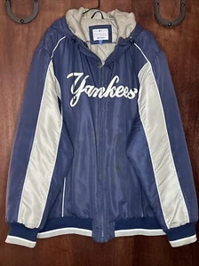 New York Yankees G-III Sports Jacket by Carl Banks XXL Hooded Spellout MLB NYC - Picture 1 of 19