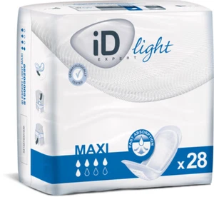 Womens Incontinence Nappy Pads Aid 1 Pack of 28 iD Expert Light Maxi  - Picture 1 of 6