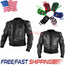 Kids Motorcycle Protector Guard Jacket Motorbike Motocross Body Armour + Gloves