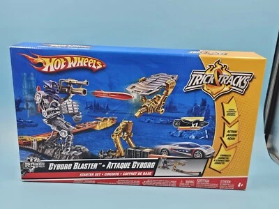 2010 Hot Wheels Trick Tracks Cyborg Blaster Starter Set  w/ Car, NIB / SEALED - Image 1 of 4
