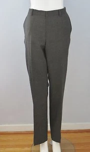 BANANA REPUBLIC Size 10 Dark Gray Stretch Front Zipper Closure Dress Pants - Picture 1 of 4