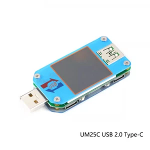 UM25C USB 2.0 Tipo-C Pantalla LCD Color Probador Voltaje Corriente Medidor PC Android - Imagen 1 de 10
