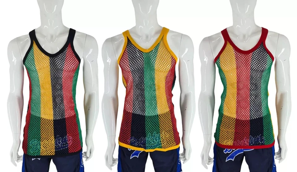 Chaleco de Cuerda Crystal Rasta Para Hombre Algodón Ajuste Muscular Verano Urbano Sin Mangas S-XXL Foto 1 de 1