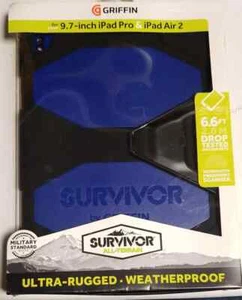 Griffin Technology Griffin Survivor At Air2/pro9.7 Blk/blu (LOC TUB L-49) - Picture 1 of 2