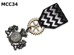 Steampunk badge brooch pindrape Medal coat of arms clock watch timekeeper #MCC34 - Picture 1 of 5