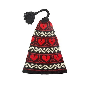 Vtg Wool Youth Beanie Porath Magneheim with Pom Ski Germany Fair Isle - Picture 1 of 11
