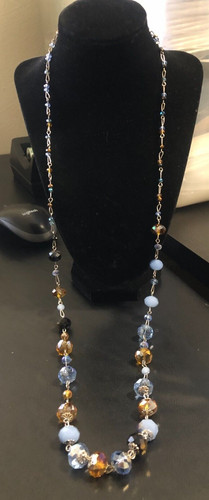 VETEMENTS Collana di perline blu e marroni