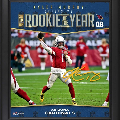 Kyler Murray Cardinals 2019 offensive Rookie OTY FRMD 15x17 Collage Facsimile Cover