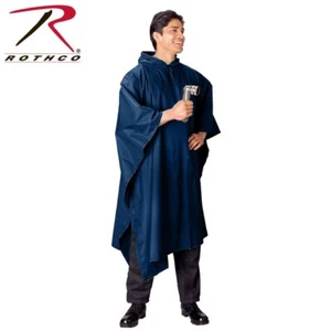Rothco GI Type Military Rip-Stop Poncho - Navy Blue - Picture 1 of 1