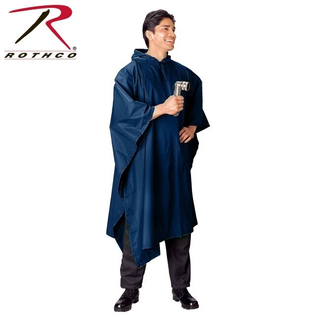 Rothco GI Type Military Rip-Stop Poncho - Navy Blue - Image 1 of 1