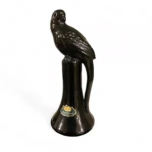 Rosemeade Pottery Pappagallo Nero su Base Alta Foil Etichetta 7” Ottime Condizioni - Foto 1 di 7