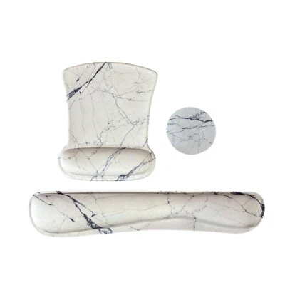 Marble Keyboard Wrist Rest Support Mouse Pad Coaster Ergonomic Memory Foam - Image 1 of 4