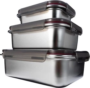 Stainless Steel Food Storage Containers | Bento Lunch Box, reddish brown  - Picture 1 of 8