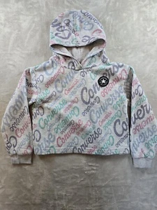 Converse All Star Girls Sweatshirt Hooded Pullover Size Medium 10-12 Years - Picture 1 of 8