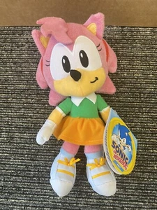Sonic The Hedgehog 7" Amy Rose Soft Plush Toy Figure Jakks Pacific - Picture 1 of 4