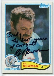 ED NEWMAN Signed 1982 Topps Football Authentic AUTOGRAPH #134 - Bild 1 von 1