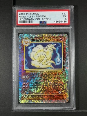 Ninetales Reverse Foil #17 2002 Pokemon Legendary Collection PSA 5 250001 - Image 1 of 2