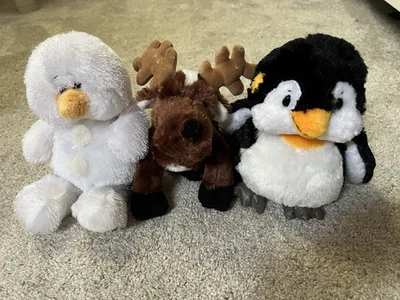 Webkinz Ganz  Reindeer Snowman Penguin Lot Of 3 Winter/Christmas NO CODE - Image 1 of 4