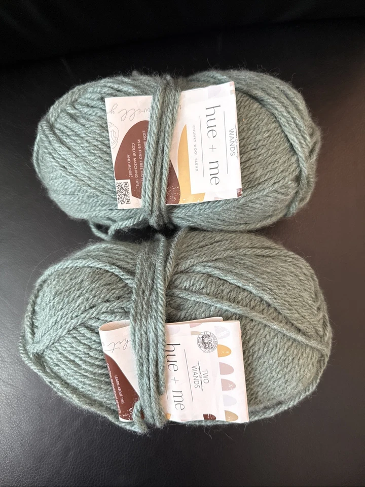 Dos de varitas marca León grueso mezcla lana hilo, 2 madejas, colorway "Agave" Foto 1 de 1