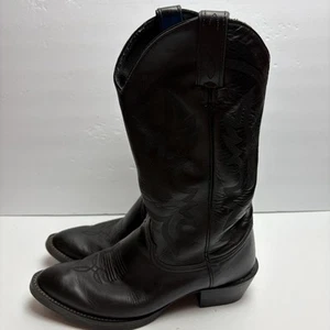 Justin Boots Black Western Cowboy Boots London Calf Leather Mens size 7 D 4903 - Picture 1 of 14