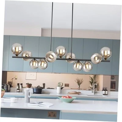 Linear Chandeliers for Dining Room 51.2" Large Sputnik Chandelier 11 Light Gray - Image 1 of 4