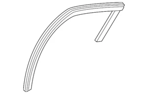 Genuine GM Black Rear Driver Side Door Window Channel 10415508 - Picture 1 of 2