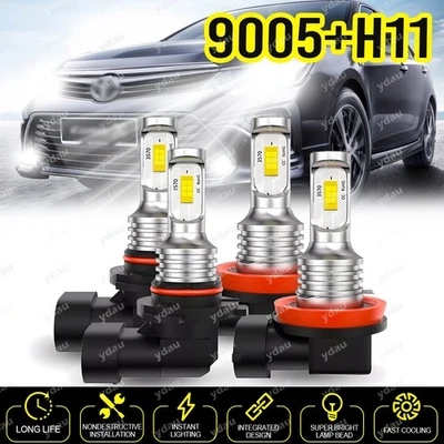 Kit de bombillas LED de haz alto/bajo 10000 k blanco para Toyota Camry 2007-2018 Foto 1 de 4