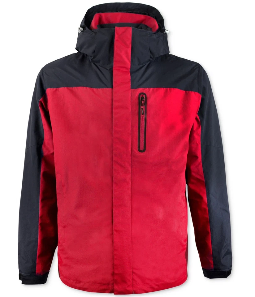 Hawke & Co. Mens Wind-Stopper Hooded Windbreaker Jacket, Red, Big & Tall, 2XLT - Image 1 of 1