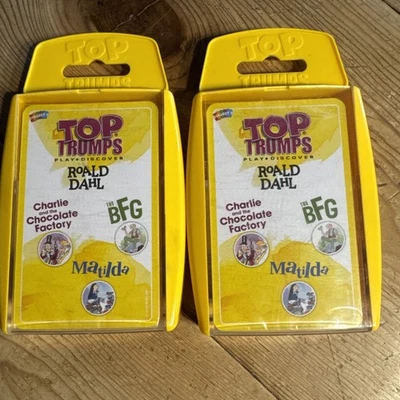Лот 2 Roald Dahl Top Trumps карточная игра Charlie шоколадная фабрика Matilda BFG новый - Изображение 1 из 4