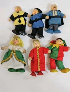 Melissa & Doug castello in legno figure flessibili vintage lotto di 6 - Foto 1 di 5