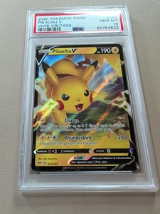 2020 Pokemon SWSH Vivid Voltage Pikachu V Holo 43/185 GEM MINT Graded PSA 10 - Picture 1 of 5
