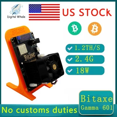 US stock Bitaxe Gamma 601 1.2TH/s 2.4G WiFi 18W BTC Solo Lottery Miner BTC Miner