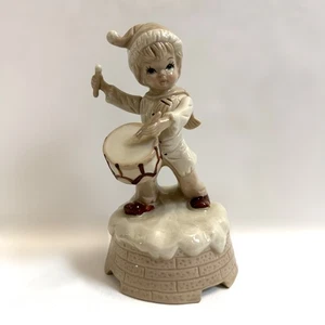 Music Box Vintage Ceramica Drummer Boy Price Statuina Natale Suona Questo Vecchio - Foto 1 di 8