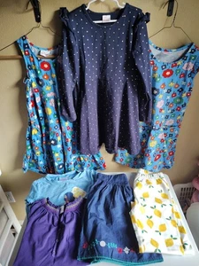 Hanna Anderson Lot Of Girl's Clothing Sz 8 Dresses, Tops, Pajama Pants Playwear - Picture 1 of 10