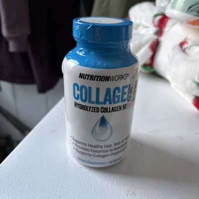 NutritionWorks Colágeno Hidrolisado Cabelo Unhas Antioxidantes 90 Comprimidos 2026 - Imagem 1 de 2