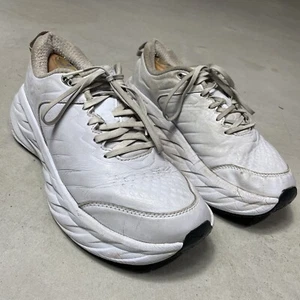 Hoka One One W Bondi SR Shoes White Gray Running Walking Sneakers Womens US 10.5 - Picture 1 of 7