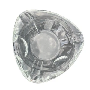 REIMS Ashtray Molded Glass Made in France Cigar Cigarette Triangle - Imagen 1 de 5