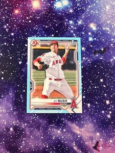 2021 Bowman Draft Baseball Sky Blue Paper #d 425/499 - KY BUSH - Angels
