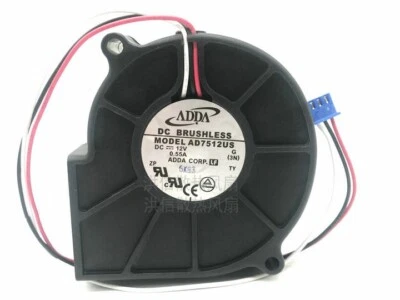 ADDA 7530 AD7512US DC12V 0.55A 3 Wire Turbo Blower Fan 3pin - Image 1 of 4