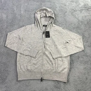 Naadam Sweater Womens Medium Full ZIp Hoodie Cashmere Grey Gray $295 Flint z324 - Picture 1 of 11