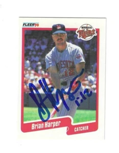 Autographed Signed Brian Harper Minnesota Twins 1990 Fleer Card #377 w/COA - Picture 1 of 1