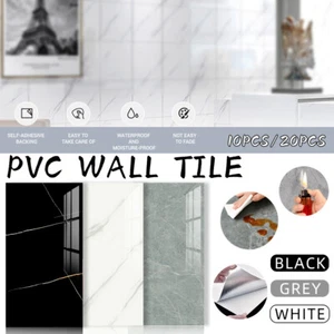 30*60CM Wall Panels for Kitchen Bathroom Self-Adhesive Marble PVC Cladding - Picture 1 of 19