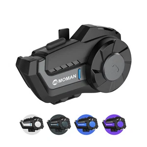 Moman H2 Pro Intercomunicador Moto, Auriculares, Hasta 1000m, Music Share - Imagen 1 de 8