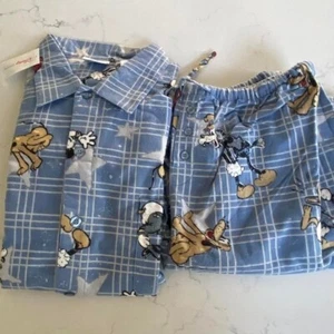 NWT Disney long sleeve flannel pj set with pants men's size large. - Picture 1 of 7